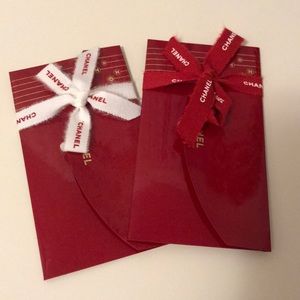 SOLD-2 Authentic Chanel notecards/2 Red Envelopes